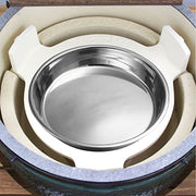 lxkj Stainless Steel Drip Pan, Perfect for Big Green Egg, Kamado Joe Classic Joe, Acorn & Weber Grills & Smokers, Baking Tray, Salad Plates, 13" Diameter Round, Reusable and Easy to Clean - Grill Parts America