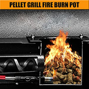 CVLOPWE Black Porcelain-Enameled Fire Burn Pot and Hot Rod Ignitor Kit Replacement Parts for Traeger and Pit Boss Pellet Grill - Grill Parts America