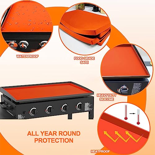 28" Silicone Griddle Mat for Blackstone 28 inch Griddle(Not fit 28XL/Pro), Heavy-Duty Food Grade Silicone Grill Buddy Mat Blackstone Griddle Top Cover Accessories Keep Flat Top Clean Critter-Rust Free - Grill Parts America