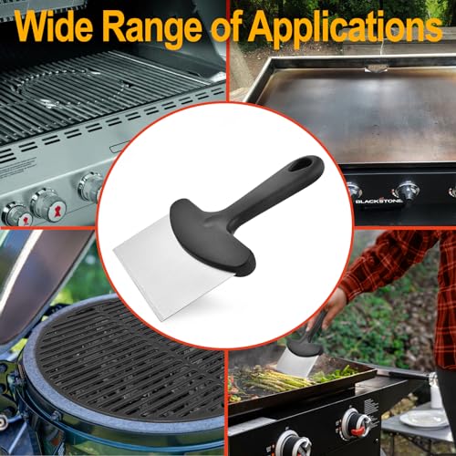 RTT Heavy Duty Grill Scraper for Blackstone Griddle Accessories,Stainless Steel Griddle Scraper,Sturdy Food Scraper Griddle Scraper-Heavy Duty Stainless Steel Grill Scraper for Blackstone Cleaning - Grill Parts America