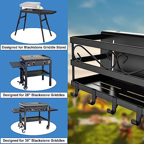 Grill Caddy | GDNEASE Blackstone Grilling Accessories | Removable BBQ Caddy for 28"/36" Blackstone Spatula Tool Holder | Blackstone Caddy for Griddle | Griddle Caddy Tool-Free & Easy to Install - Grill Parts America