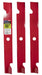 MaxPower 561139B Heavy Duty 3 Blade Set for 60" Cut Exmark, Replaces OEM no. 103-6403, 103-6403-S, Red - Grill Parts America