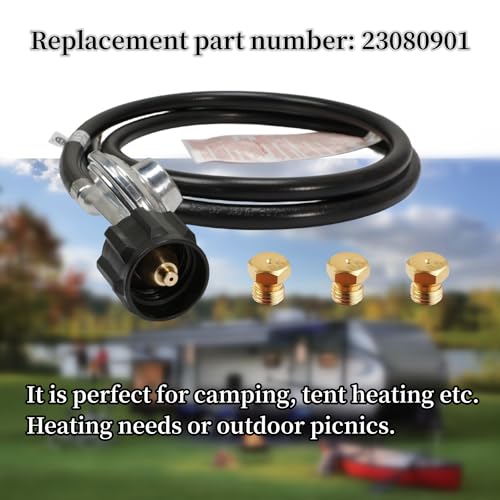 23080901 Universal Natural Gas to Propane Conversion Kit Includes 5FT Propane Regulator Hose and 3 Brass Jet Orifices, Propane Conversion Kit Grill for Weber Genesis or Genesis II - Grill Parts America