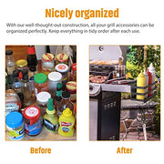 RUSFOL Upgraded Stainless Steel Griddle Caddy for Char-Broil Gas Griddles, with an Allen Key, Space Saving BBQ Accessories Storage Box, Free from Drill Hole&Easy to Install - Grill Parts America