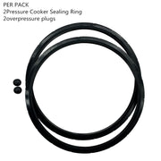 Sigely 09936 Pressure Cooker Sealing Ring/Gasket & Overpressure Plug (2 Sets per Pack) Compatible with Presto Various 6-Quart Models Replace 09936 09904 and 50295 - Kitchen Parts America