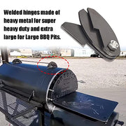 MWEDP 3-Pack Large Heavy Duty BBQ Smoker Hinge Compatible with Burn Shop BBQ Smoker Hinge Doors 8 x 2 1/4" Parts Weld On Heavy duty 3/16" plate steel (include bolt, nut and washers) - Grill Parts America