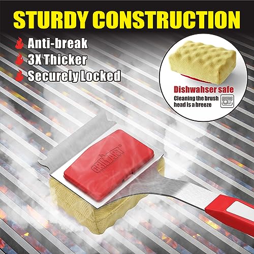 Grill Brush Bristle Free BBQ Replacement Cleaning Head - Grill Parts America