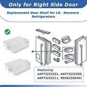 Refrigerator Door Bin AAP73252202, Replacement of the Right Refrigerator Shelf for LG, Kenmore Refrigerators, Replacing AAP73252201, AAP73252206, AAP73252211, MEA62590401, Door Shelf Bin 1 pc - Grill Parts America