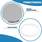 6 Pieces Silicone Gaskets with 2 Piece Stainless Filter Gasket  (6-cup) - Kitchen Parts America