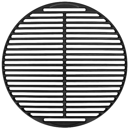 KAMaster Round Cast Iron Cooking Grates Grids for Large Big Green Egg Round Grill Grate(18"-Fit Large BGE&EGGspander convEGGtor Basket) - Grill Parts America