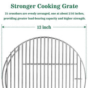 Stainless Steel Cooking Grate for Small and MiniMax Big Green Egg Accessories 13 Inches Cooking Grid Grate Replacement for Most 13-In Barbecue Ceramic Grill and Smoker,Work Grate on Kamado Joe Jr - Grill Parts America