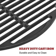 KAMaster Round Cast Iron Cooking Grates Grids for Large Big Green Egg Round Grill Grate(18"-Fit Large BGE&EGGspander convEGGtor Basket) - Grill Parts America