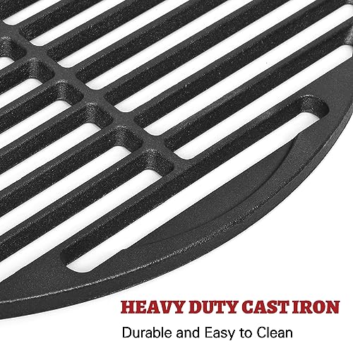 KAMaster Round Cast Iron Cooking Grates Grids for Large Big Green Egg Round Grill Grate(18"-Fit Large BGE&EGGspander convEGGtor Basket) - Grill Parts America
