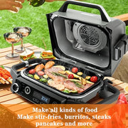 GRISUN Enamel Cast Iron Griddle for XSKGRDPLT Woodfire, Compatible for Ninja Woodfire Grills OG700 Series, Outdoor Flat Top Griddle Plate with Oil Hole - Grill Parts America