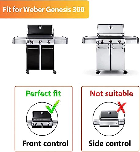 GRISUN 19.5" 62752 4 Pack 304 Stainless Steel Grill Burner for Weber Genesis 300 Series - E330 E320 E310 S330 S320 S310 EP330 EP320 EP310, Grill Burner Tubes for Weber Genesis 300 with Front Control - Grill Parts America