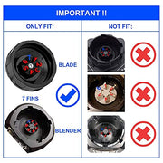 Replacement Parts for Ninja Blender 7 Fins Bottom Blade and 1 Gasket Rubber for Nutri Ninja Auto iQ BL482-30 BL492 BL642-30 NN102 BL687CO-30 BL2013 (Blade Updated) - Kitchen Parts America