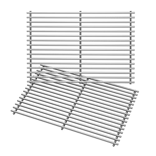 SafBbcue 7528 Grill Grates Replacment for Weber Genesis 300 Series Grill Parts Weber Genesis E-310 E-320 E-330 S-310 S-320 S-330 Grills, Weber 7528 Genesis Stainless Steel Grates 19.5" - Grill Parts America