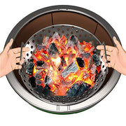 Skyflame 14 Inch Stainless Steel Charcoal Basket Accessories Compatible with Kamado Joe Classic | Large Big Green Egg | Pit Boss | Louisiana Grills & Other Grills - New Version of Hollow Holes Design - Grill Parts America