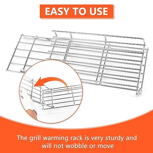 QuliMetal 66044 Grill Warming Rack for Weber Genesis II 300 Series Gas Grills, Genesis II E-310, II E-315, II E-330, II E-335, II S-310, II S-335 Series, Stainless Steel Genesis II Replacement Parts - Grill Parts America