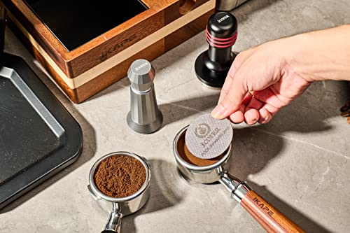 IKAPE 53.5mm Espresso Puck Screen, 1.7mm 150μm Ultra Thin Coffee Reusable Professional Barist Espresso Screen for 54mm Bottomless Portafilter Filter Basket - Made with 316 Stainless Steel - Kitchen Parts America