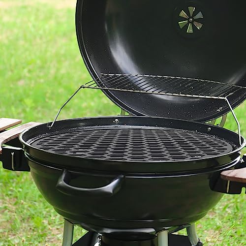 BMMXBI 21.5" Cast Iron Cooking Grate for Weber Original Kettle Premium 22" Charcoal Grill, Non-Stick Grids Replacement for Weber 22'' Smokers Grill, Give a Universal Grid Lifter as a Gift - Grill Parts America
