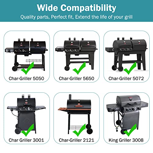 Criditpid Grill Grates Replacement for Char Griller 5050, 5650, 2121, 3001, 5072, 2123, 3072, 2828, 3030, 4000, King Griller 3008 5252, 19 3/4" Cast Iron Cooking Grid for Chargriller Duo 5050 Parts - Grill Parts America