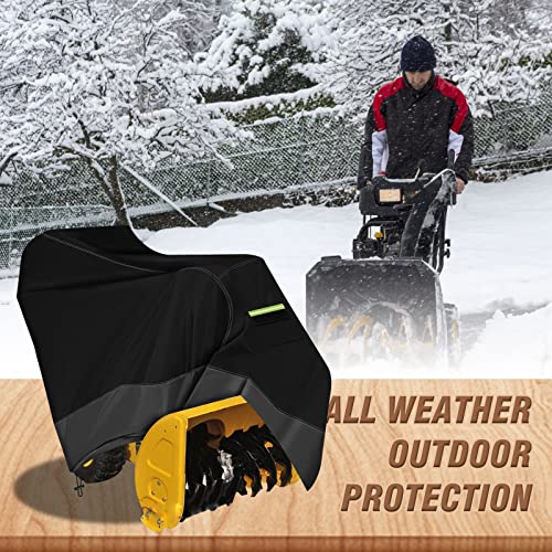 ZUYIYI Snow Blower Cover Heavy Duty 420D Polyester Snow Thrower Cover, Universal Size for Most Electric Two Stage Snow Blowers Waterproof UV Protection Windproof for Outside 47" L x 32" W x 40" H - Grill Parts America