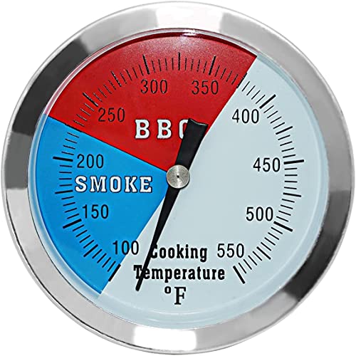 3 1/8 inch Charcoal Grill Temperature Gauge, Accurate BBQ Grill Smoker Thermometer Gauge Replacement for Oklahoma Joe's Smokers, and Smoker Wood Charcoal Pit, Large Face Grill Temp Thermometer - Grill Parts America