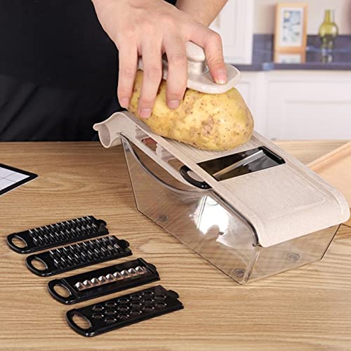 Mandoline Slicer, Kitchen Slicer with Container, Kitchen Mandoline Slicer with Replaceable Blades, Professional Food Chopper, Chopper, Slicer - Kitchen Parts America