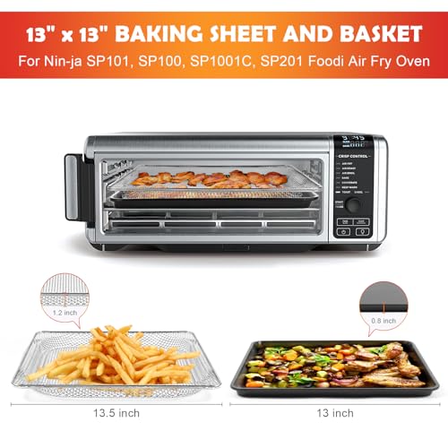 AMPtaan Replacement Air Fryer Basket For Ninja Foodi SP100, SP101, SP102 Series - 13x13 Inch