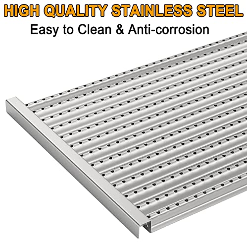 DcYourHome Stainless Steel Grill Emitter Plates Replacement Parts for Charbroil 463242716, 463257520, 466242715, 466242815, 463242715, 463276016, 463255020, 466242716, G533-2200-W1, G533-0009-W1A,3PCS - Grill Parts America