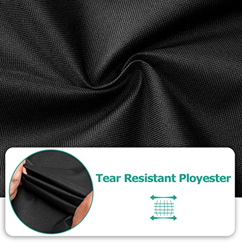 SunPatio Grill Cover 55 Inch, Outdoor Heavy Duty Waterproof Barbecue Gas Grill Cover, UV & Fade Resistant, All Weather Protection Compatible for Weber Charbroil Nexgrill Kenmore Grills and More, Black - Grill Parts America