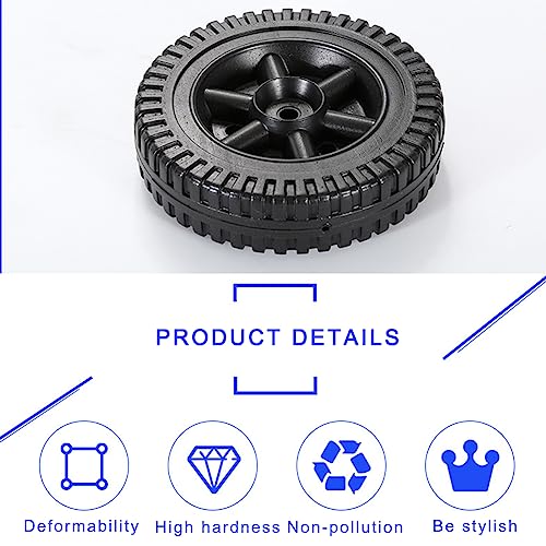 homfanseec G206-0025-W1 6 Inch Grill Wheels Replacement Parts with Cover for Charbroil Wheel Kit 463722403 463720115 463720114 463722715 Various Models BBQ Wheels 461611514 4156956(2pcs Black) - Grill Parts America