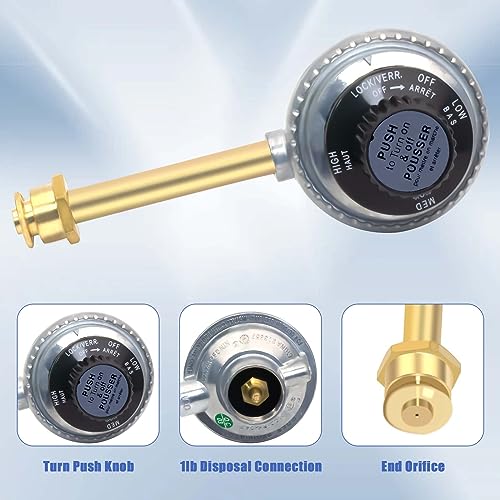 29102349 Grill BBQ Regulator Control Valve Replacement,Tru-Infrared Regulator Valve Compatible with Charbroil Grill2Go Portable Liquid Propane Gas Grill 2012 29103224A - Grill Parts America