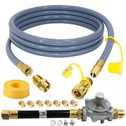 MCAMPAS 10 Feet 1/2" ID Natural Gas Quick Connect Hose and Regulator Replacement for Kitchen-Aid 710-0003 Gas Grill Conversion Kit,Convert 4-Burner Cabinet Style Gas Grill to Natural Gas - Grill Parts America
