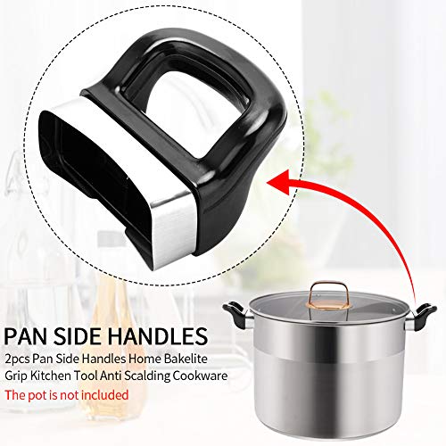 CfoPiryx Pot Handle, 2Pack Pressure Pan Handles Ear Replacement Metal Pot Handles, Anti Scalding Cookware Pan Side Handles for Steamer Sauce Pot Cooker