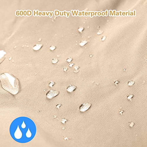 Vailge Grill Cover,58-inch Waterproof BBQ Cover,600D Heavy Duty Gas Grill Cover, UV & Dust & Rip & Fading Resistant,Suitable for Weber, Brinkmann, Char Broil Grills and More,Beige - Grill Parts America