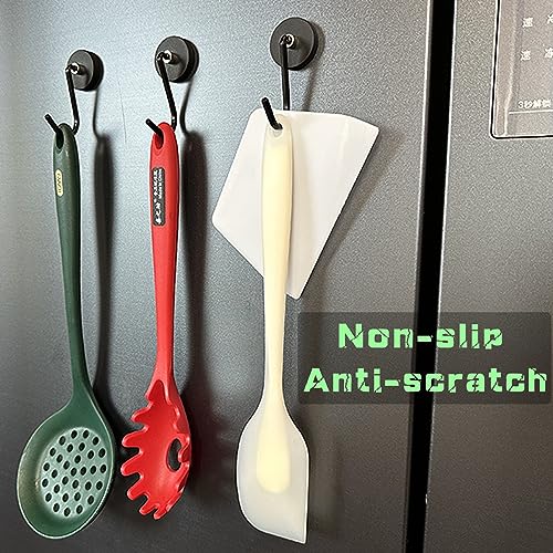 UNUSFIRE Magnetic Hooks,4Pack Heavy Duty Magnetic Hooks for Hanging Utensils,Anti-Scratch Strong Magnetic Grill Hooks with Magnet Rubber Coated for BBQ Tools Fridge Kitchen Cruising - Grill Parts America