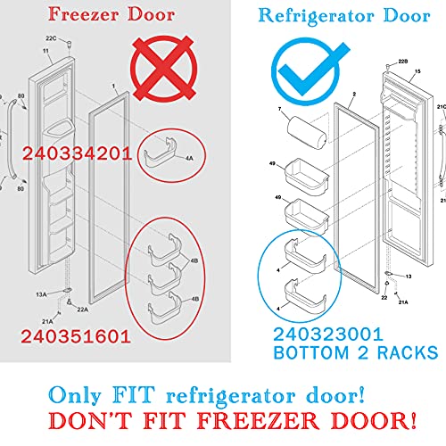 240323001 Refrigerator Door Bin, Refrigerator Side Shelf Replacement Part, (15.95in long), Fit for frigidaire kenmore, Replace AP2115741, PS429724, AH429724, 240323007, (DON’T fit freezer door) - Grill Parts America
