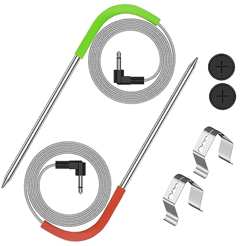 Replacement Meat Probe for Pit boss Pellet Grill and Pellet Smoker, 3.5mm Plug 2 Pack Meat Probes with Grills Clip Accessories (Upgraded Version) - Grill Parts America