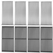 18 1/4" Stainless Steel Emitter Plates and Cast Iron Cooking Grill Grates Replacement Parts for Charbroil 463224912, 463231711, 463241413, 463241414, 463247209, 463271314, 466231711, Kenmore 463268107 - Grill Parts America