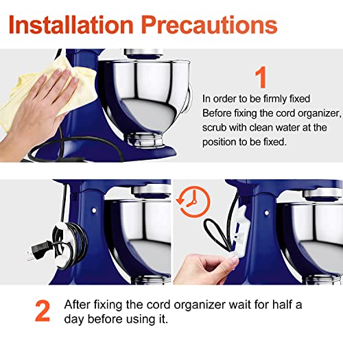 Cord Organizer for Appliance - Kitchen Appliance Cord Organizer Stick On, Cord Wrapper Winder Holder for Appliance, Adhesive Cord Keeper for Blender Mixer, Coffee Maker, Air Fryer,Kitchen Accessories - Kitchen Parts America