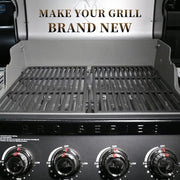 Hisencn 18.75'' Cooking Grates for Members Mark G54502-1 4 Burner Gas Grill, Cast Iron Grates for Charbroil 463211514, 463211513, 463211512, 463211511, 463211711, 463210511 - Grill Parts America