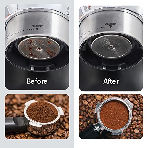 53mm Espresso Puck Screen with Stand, 100μm 316 Stainless Steel Coffee Filter Sintered Mesh Plate, Reusable Filter for Espresso, Espresso Portafilter Lower Shower (puck screen) - Kitchen Parts America