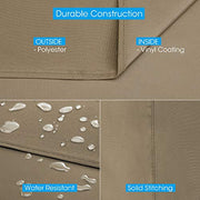 Unicook Grill Cover 55 Inch, Heavy Duty Waterproof BBQ Cover with Sealed Seam, Rip and Fade Resistant BBQ Grill Cover, Compatible with Weber Charbroil Grills, 55" W x 23" D x 42" H, Neutral Taupe - Grill Parts America