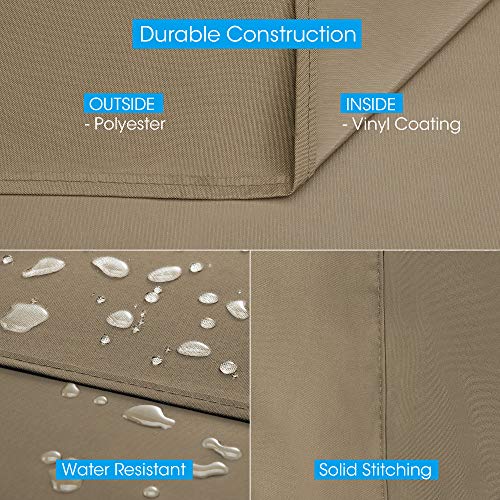 Unicook Grill Cover 55 Inch, Heavy Duty Waterproof BBQ Cover with Sealed Seam, Rip and Fade Resistant BBQ Grill Cover, Compatible with Weber Charbroil Grills, 55" W x 23" D x 42" H, Neutral Taupe - Grill Parts America