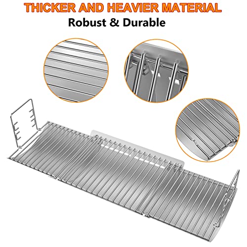 Adjustable Ash Pan Replacement Parts for Char-griller 200048 1224 2121 2123 2828 2222,Charbroil 17302056 19302056 Charcoal Grill Accessories, Oklahoma Joe's 19302087, Royal Gourmet CC1830F Grill Parts - Grill Parts America