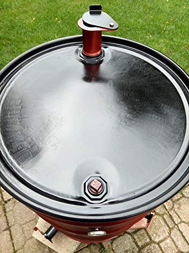Total Control 2 Inch Threaded UDS Smoke Stack w/Tear Drop Damper (Exhaust) - Grill Parts America
