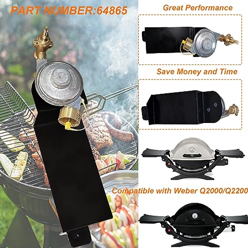 64865 Gas Grill Valve Regulator Compatible with Weber Q2000 Q2200 Series 53060001, 54060001, 54060301, 396002, 566001, 566002 Gas Grill, Replacement Valve Regulator Assembly for Weber Grills - Grill Parts America
