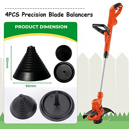 4 Pack Precision Blade Balancers, Lawn Mower Blade Sharpener Balancer Universal Blade Balancers for Balancing Lawnmower Blades Compatible with Most Lawnmower Blades for Outdoor Courtyard Garden Grass - Grill Parts America